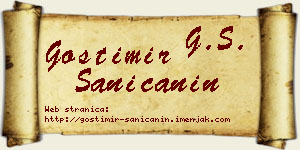 Gostimir Saničanin vizit kartica
